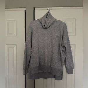 Aerie Gray Cowl Neck Sweatshirt